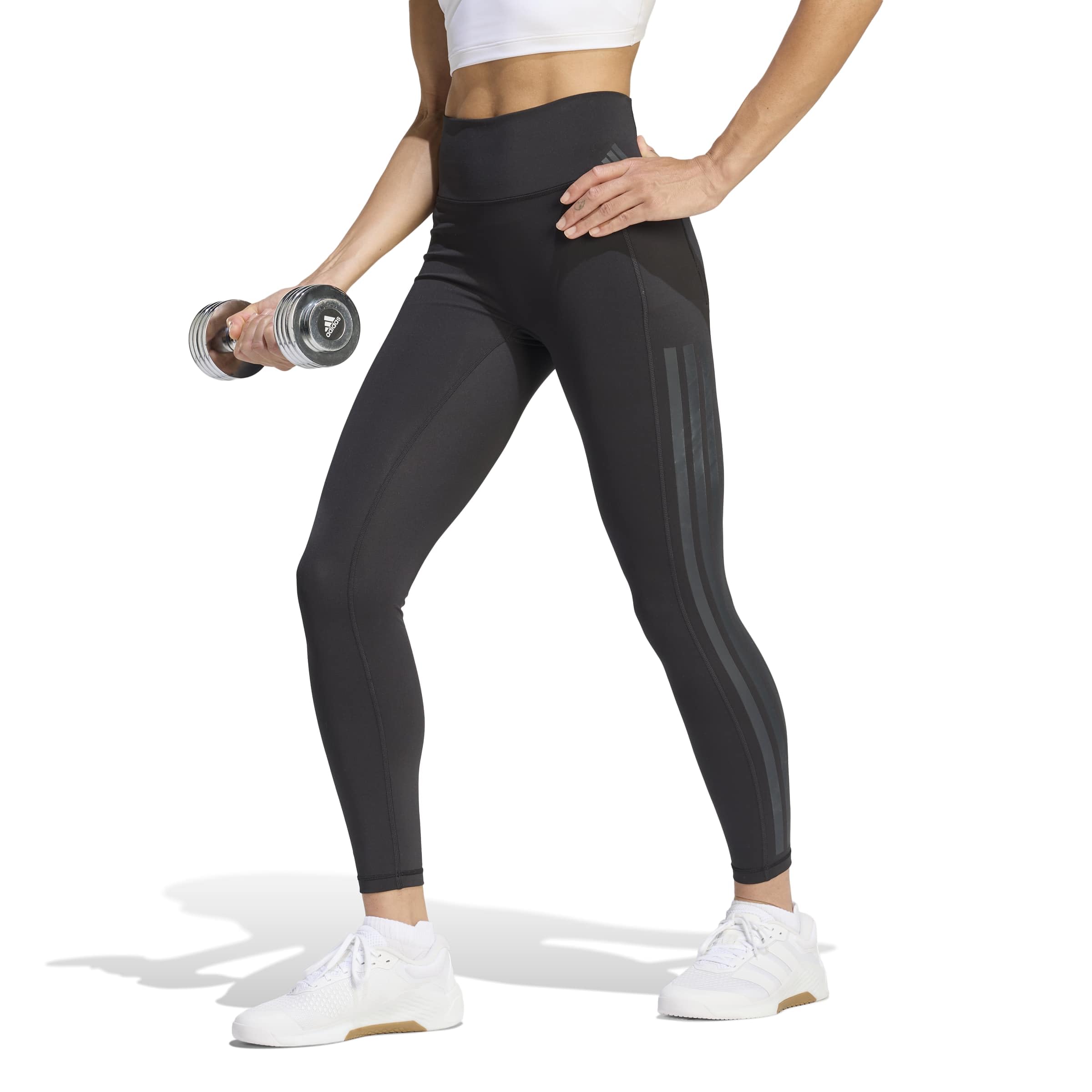 adidas Women's Optime Workout 3-Streifen 7/8 Leggings