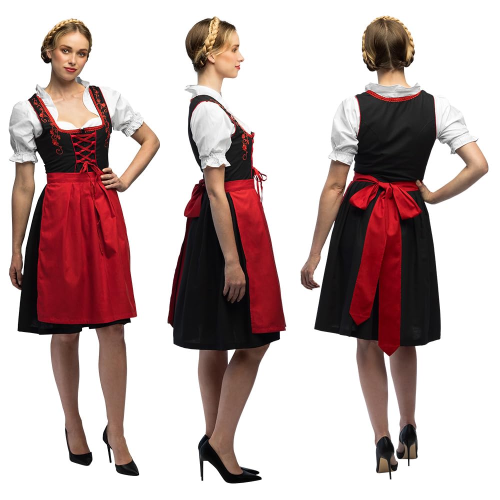 Boland 84574 Dirndl Set Fr. Fischer, Solid, Multicoloured, 46/44