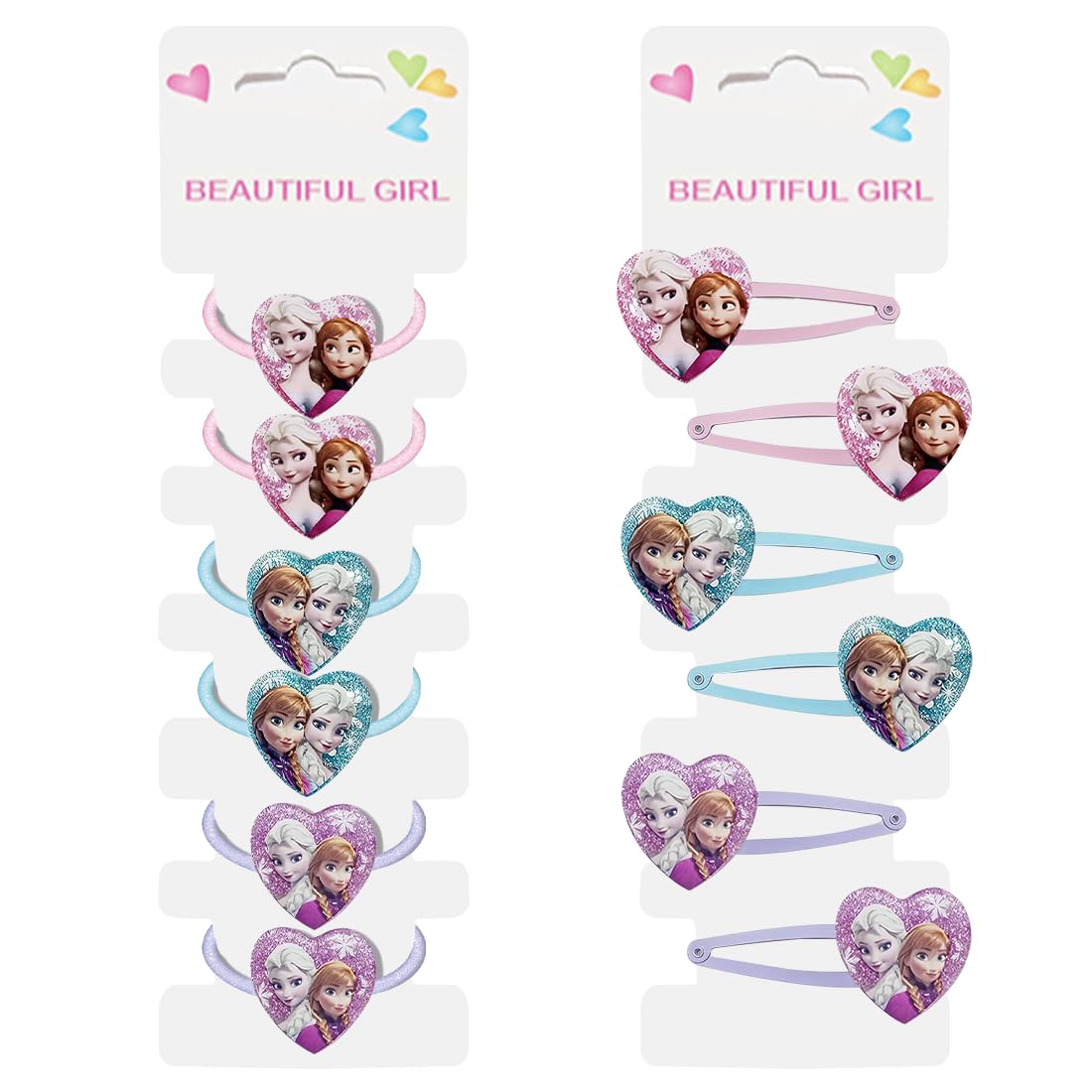 Tydeus Haarspange Haarring Mädchen,6 Stück Kinderschmuck+6 Stück Haarschmuck Kinder für Mädchen Geschenke für Geburtstag,Neujahr, Advent, Weihnachten