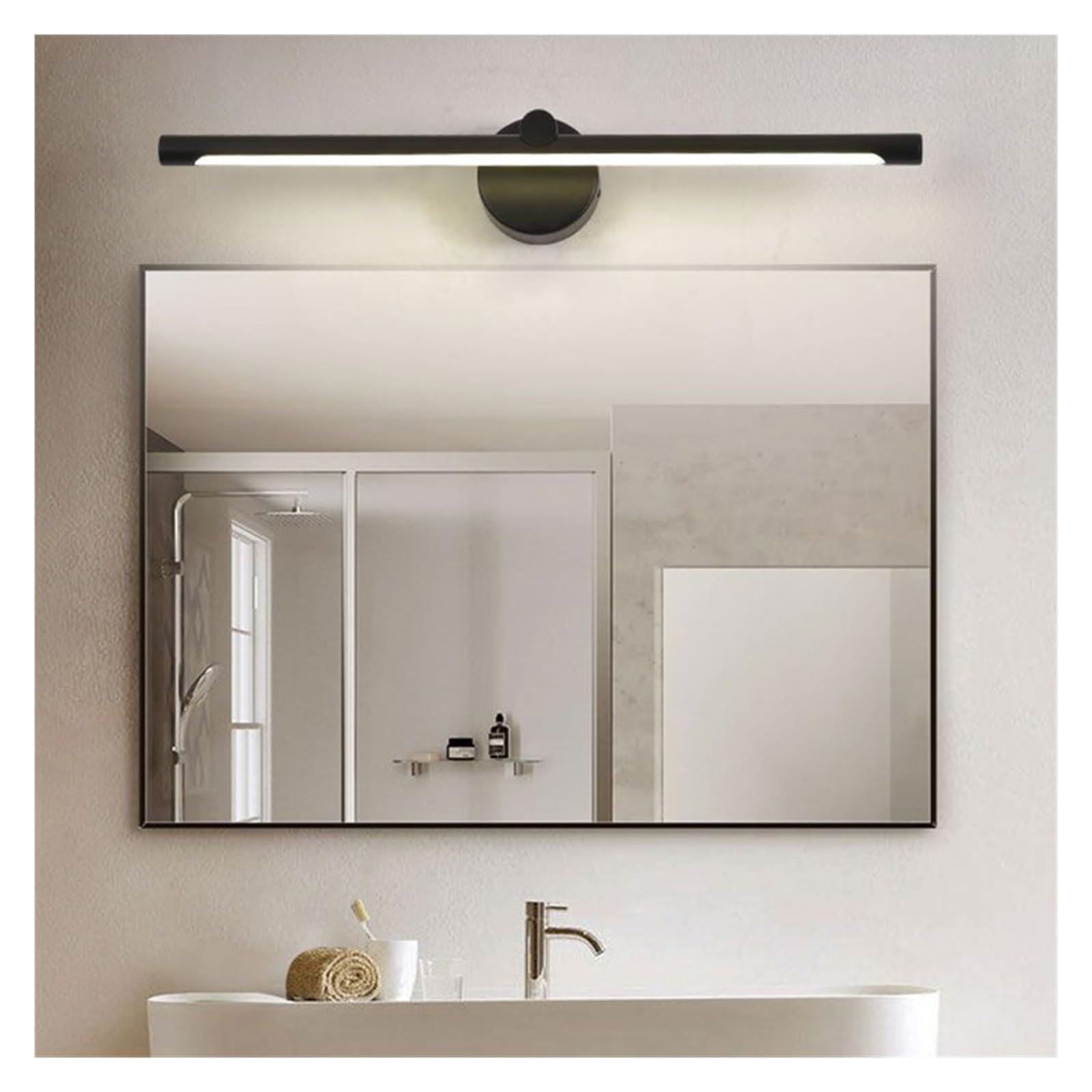 Luz de espejo Lámpara pared LED con interruptor Sensor movimiento atenuación táctil baño 40 cm 55 AC85-265V Iluminación interior IluminacióN Estable