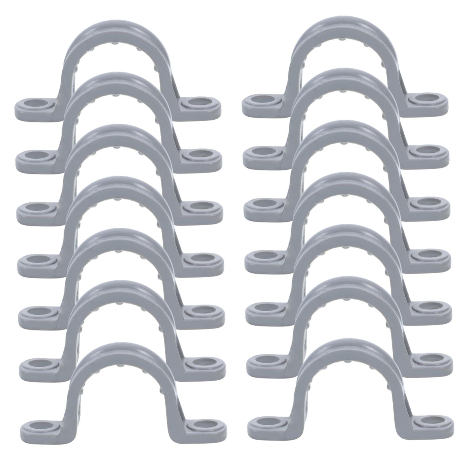 Abrazaderas de PVC SOLUSTRE: soportes para montaje y reparación de tuberías, 30 unidades
