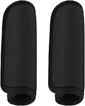 2 Pack Luggage Handle Wraps - Soft Comfort Handle Covers for Suitcase, Bright Color Travel Accessories (Black)