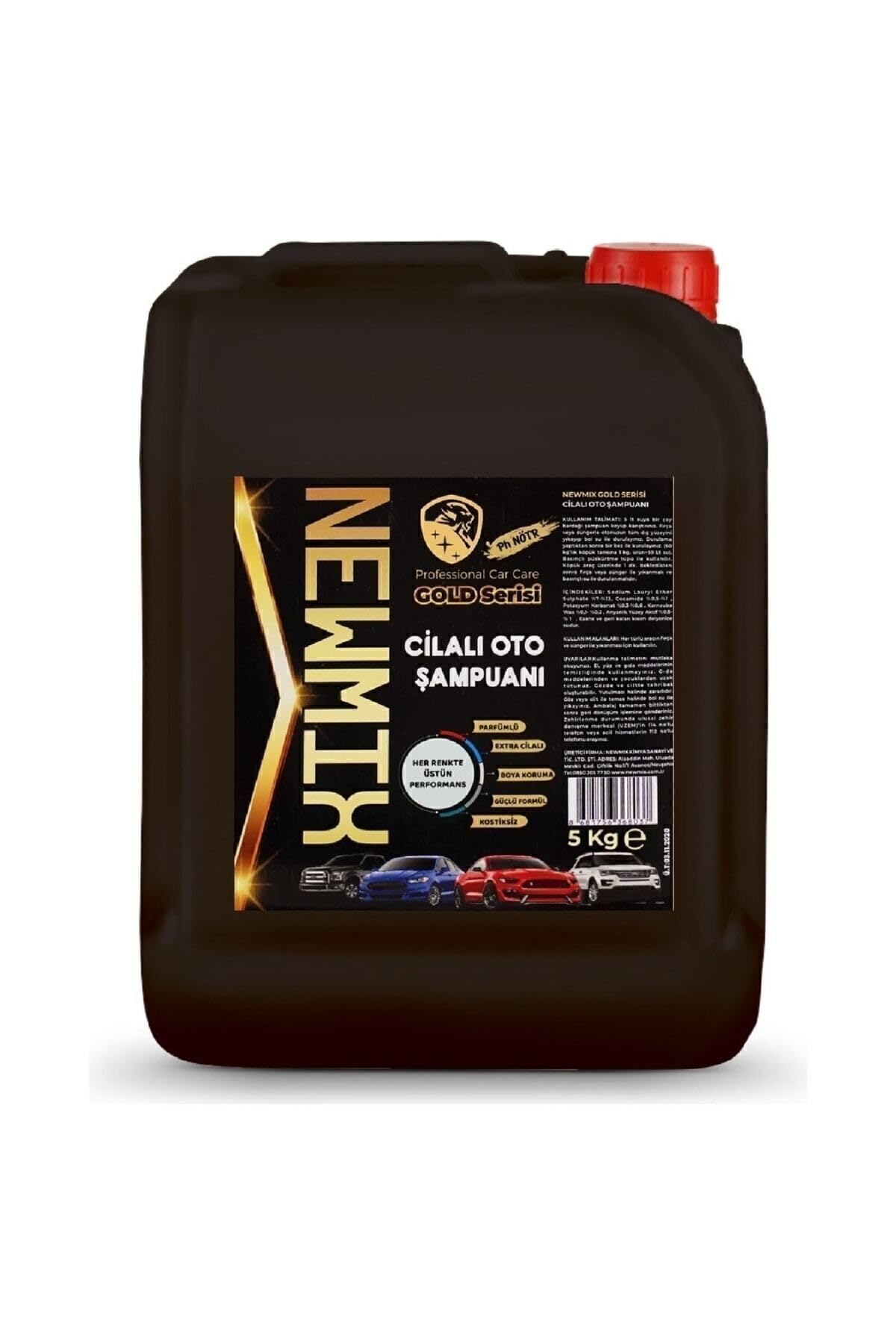 Newmix Gold Serisi Cilalı Oto Araba Şampuanı 5 Kg