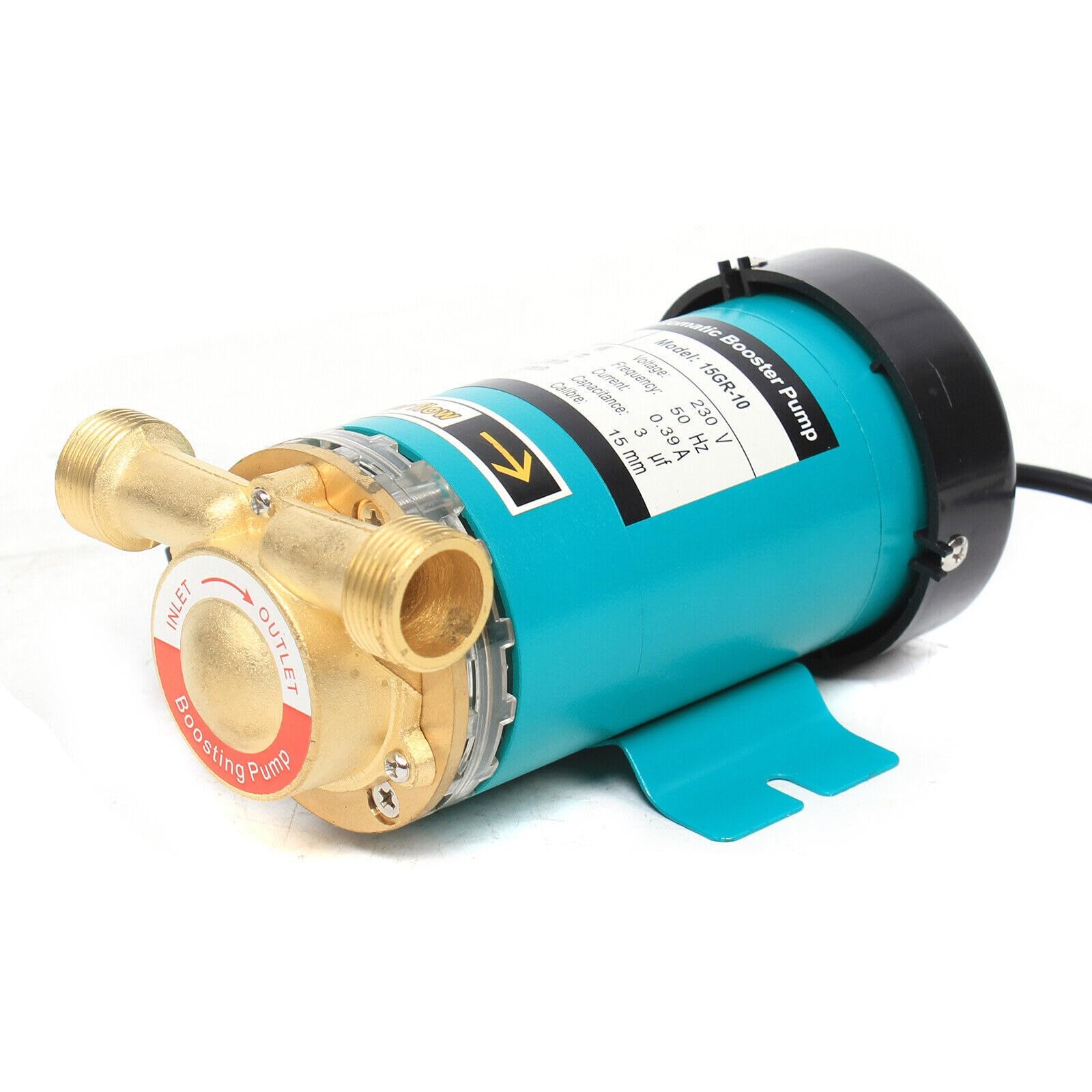 Pompe à eau chaude 120 W - Pompe à pression - Pompe de jardin électrique - 220 V - Pour douches, robinets, machines à laver, chaudières et tuyaux d'arrosage - Tête maximale de 15 m - Contrôle