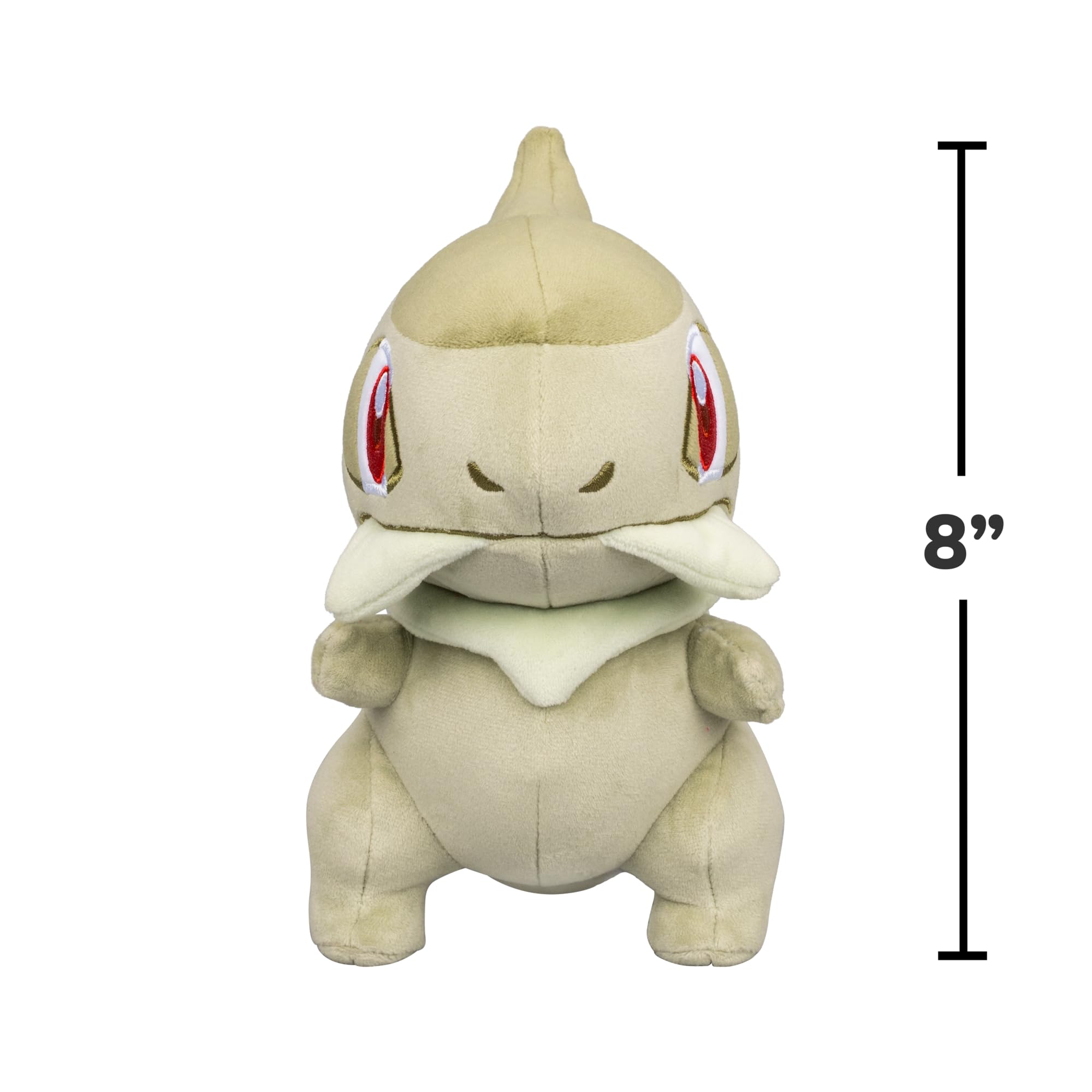 Pokémon Peluche 20 cm PKW4581 Axew - Verde/Marrone - Giocattolo da collezione ufficiale Pokemon imbottito per bambini dai 2 anni in su