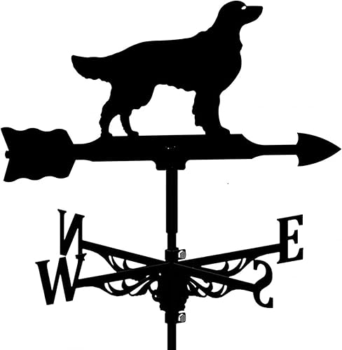 Veleta de metal Golden Retriever Retro con montaje en el techo, decoración de jardín para exteriores, granja, patio, jardín, glorieta