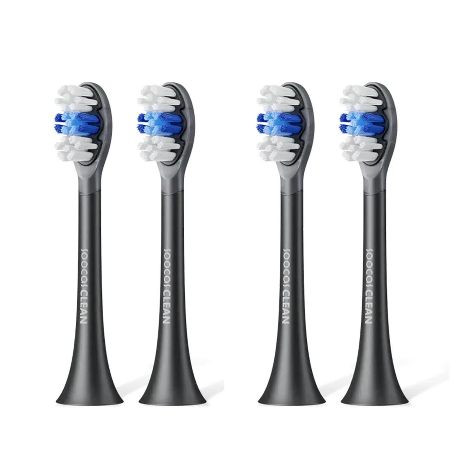 Compatible con cabezales de cepillo de dientes de repuesto SOOCAS,X3S SOOCAS X3U/X3pro/D2/D3S/D5, cabezal de cepillo de dientes eléctrico sónico, chorros de boquilla(4 clean black)