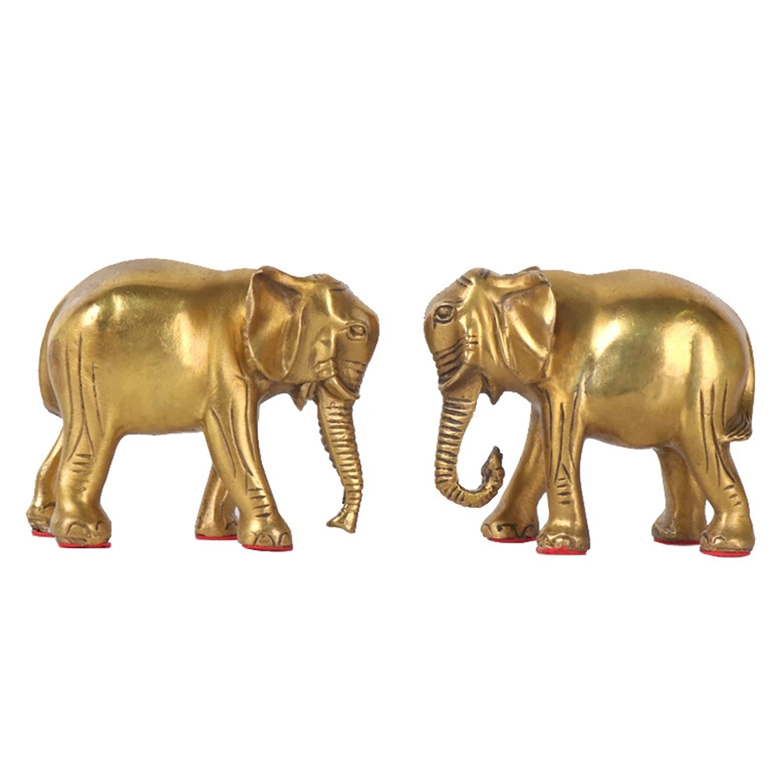 Figurilla Coleccionable Escultura Decoración Estatua Riqueza Luck,Estatua del Elefante Elefante De Bronce Elefante De Feng Shui Bronce Artesanía Decoración Accesorios para El Hogar-B 4.4 años