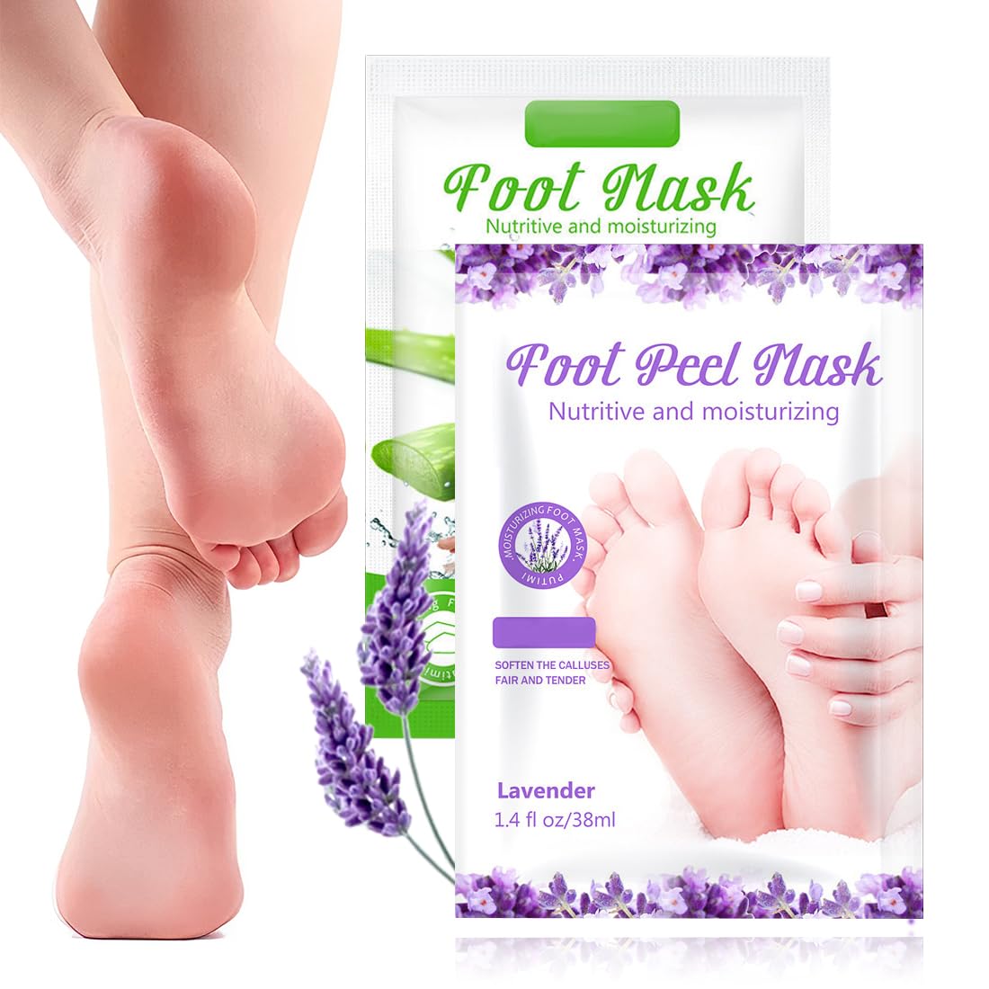 2 Paires masque pieds peeling exfoliant, Masque peeling pied, Callus peeling pieds
