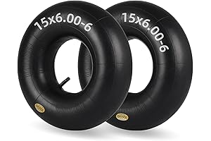 15/6-6 Heavy Duty Inner Tube for Mowers, Tractors, Golf Carts, and Trailers (2-Pack)