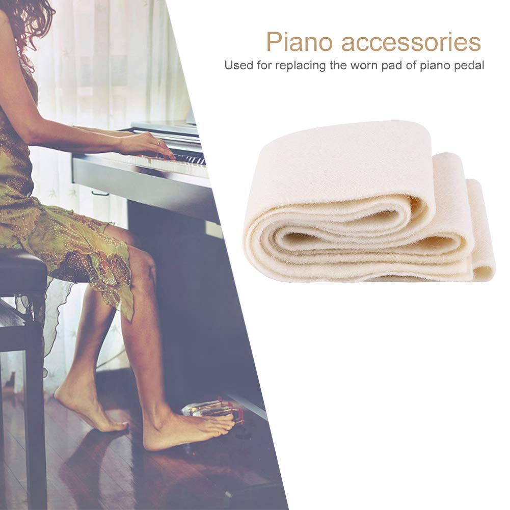 Dilwe Piano Pedal Felt Beige Wool Musical Instruments Repair Parts Wear- Accessory, Piano Muffler Felt Piano Mute Rail Felt Strip Piano Weak Sound Felt for Piano Accessory : Musical Instruments