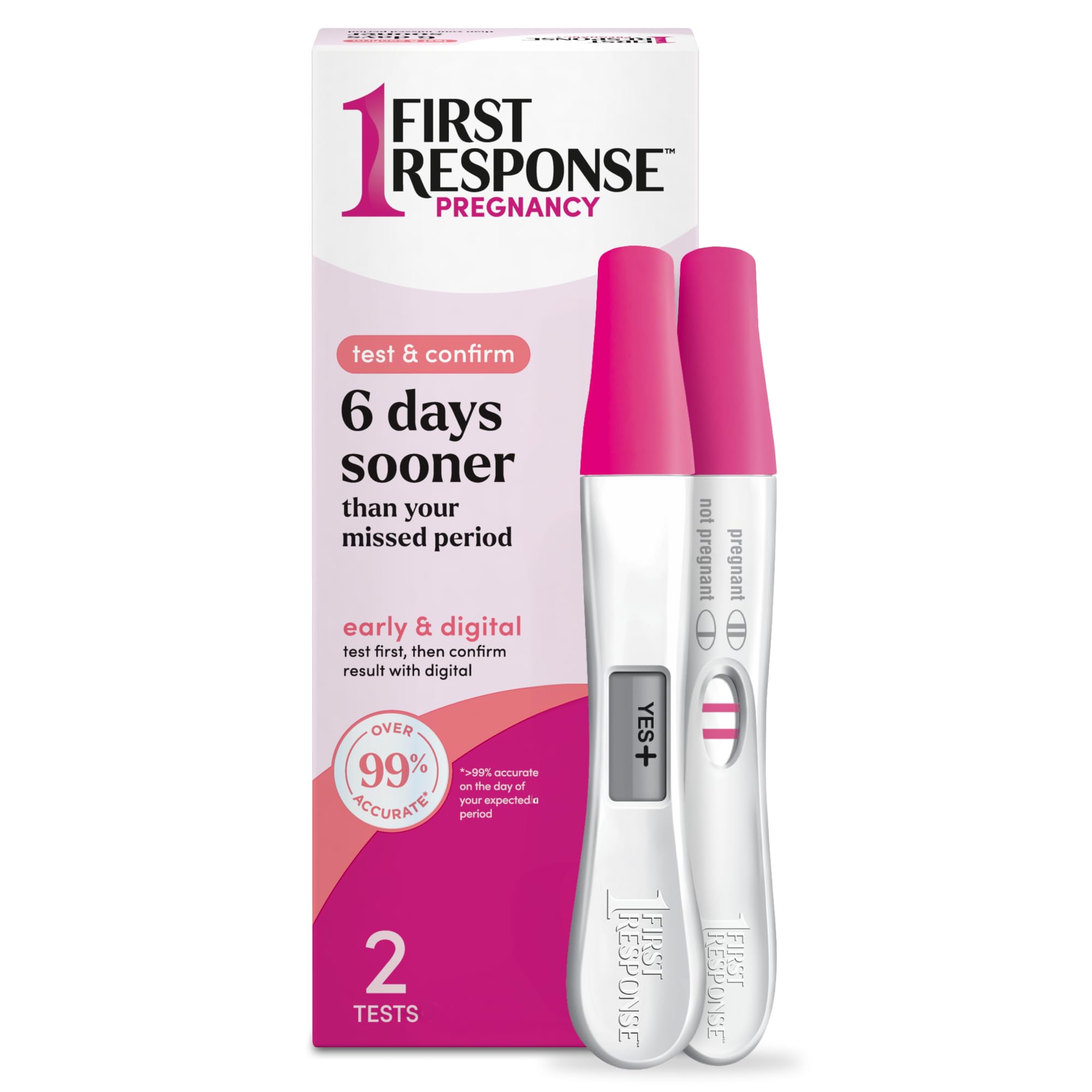 First Response Test & Confirm Pregnancy Test, unisex adult 1 Line Test and 1 Digital Test Pack