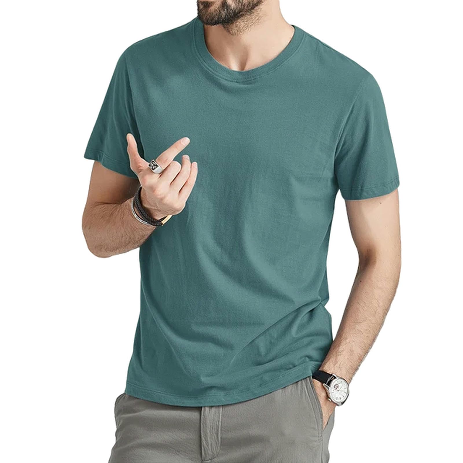 t Shirt Męskie Koszulki Męskie Letnie Koszulki Damskie Kolor Bawełna Niebieski Krótki T-Shot Męskie Tee