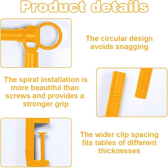 Over The Table Rod Stand with Clamps, Table Balloon Arch Kit, Yellow