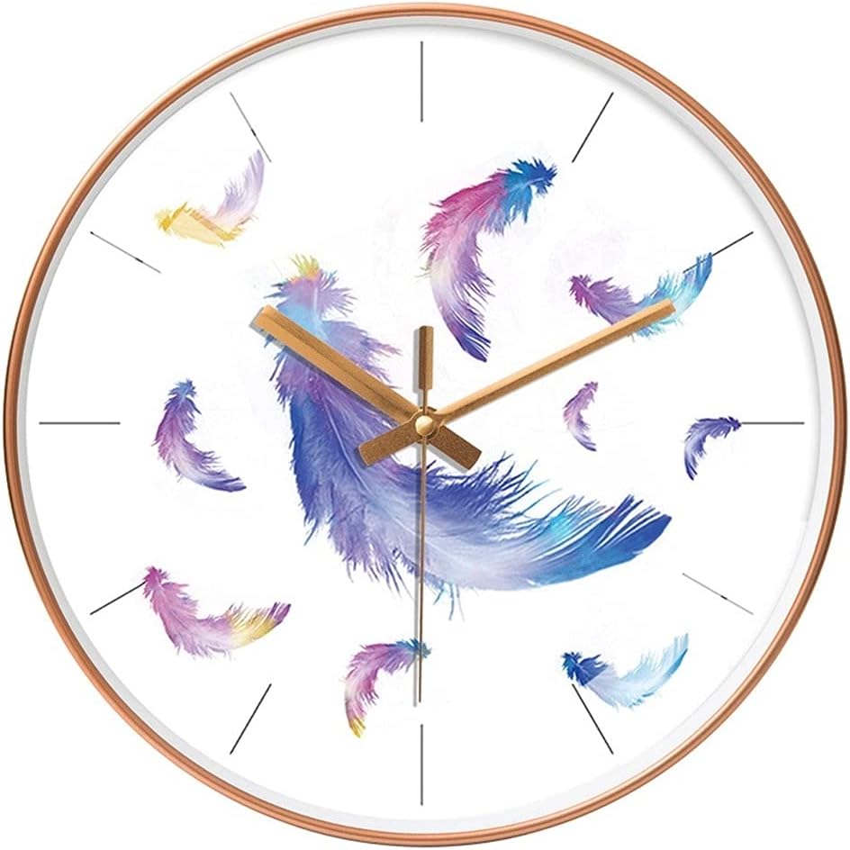 BTZHY Wall Clock,Wall Clocks Cute Wall Clock Kids Room Wall Clock 12INCH Modern Silent Wall Clock Decorative Clock for Kitchen, Living Room, Bedroom, Bathroom, Bedroom, Office Farmhouse Clock