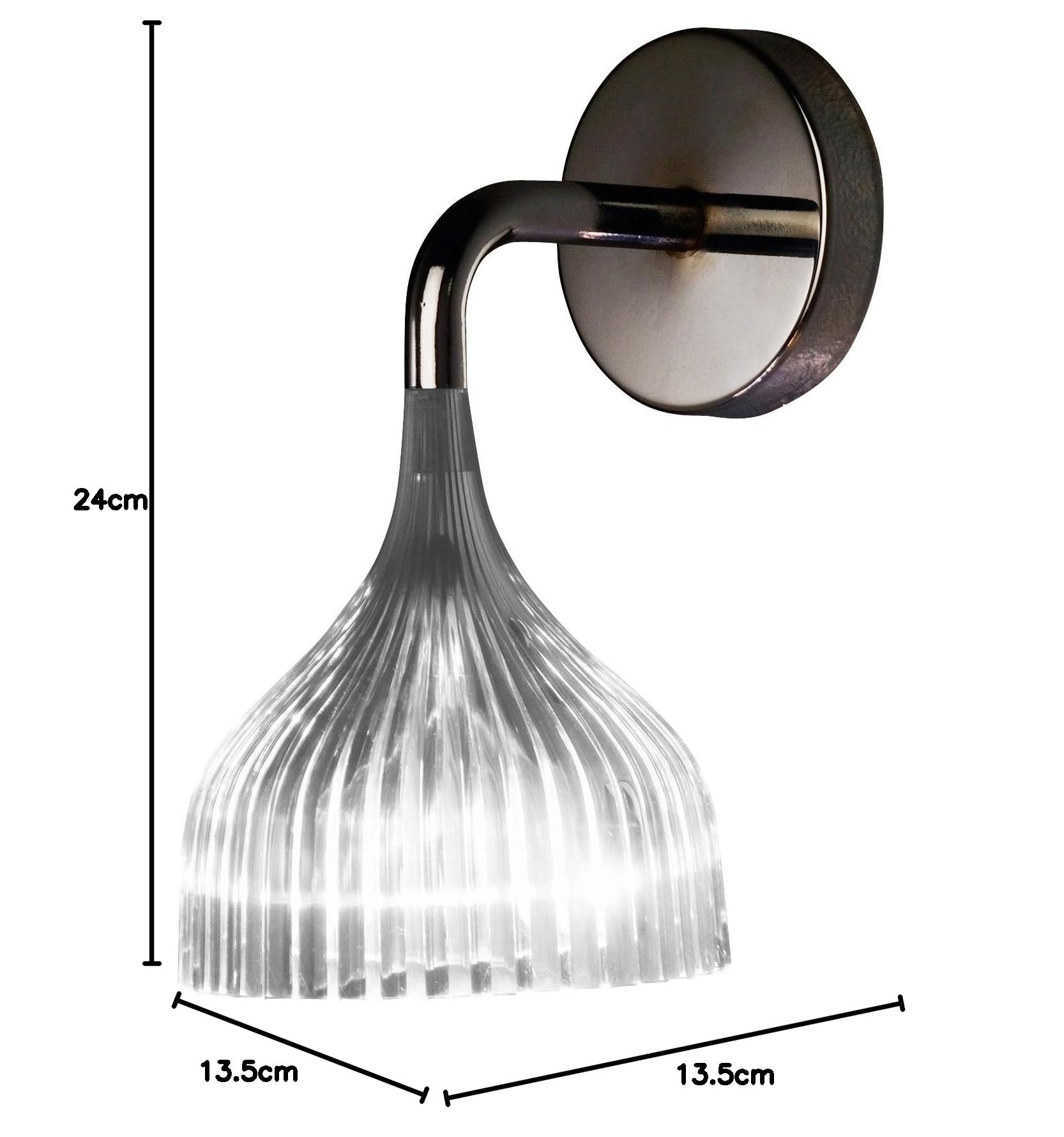 Kartell É Applique, Cristallo, ⵁ13.5cm