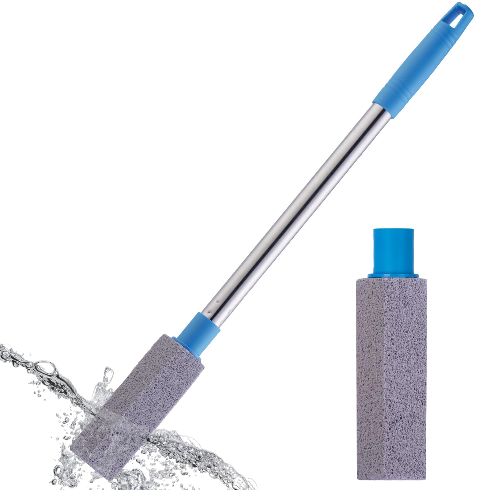 2-4 Pietre Pomice Con Manico Lungo - Per Pulizia WC, Vasche E Piastrelle, Rimuove Calcare Ostinato