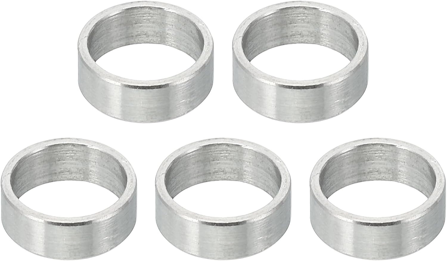 PATIKIL M10 Stainless Steel Spacers, 5 Pcs Metal Spacer Stainless Steel 10.2mm ID x 12mm OD x 2mm L Spacer Screw Standoff Round for 3/8" M10 Screw Bolts