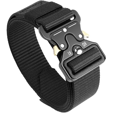 Men's Tactical Belt 3.81 cm. / 1.5 Inches Heavy Duty Military Style Buckle Belt Nylon Quick Release Metal Buckle,Buckle Military Belt for Outdoor Work /Hunting/Extreme sport… Cover