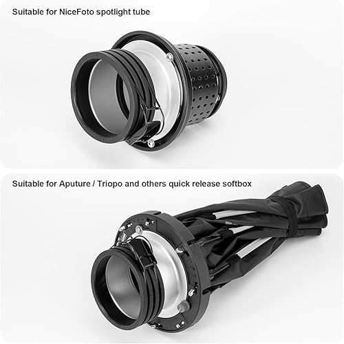 Miniatura 6 de FOMITO Anillo adaptador de luz de 5.31 pulgadas  5.315 in para Profoto Flash Monolight LED