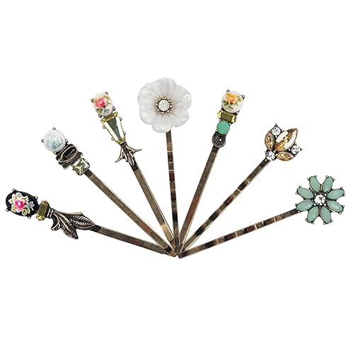 Miniatura 8 de 7 pinzas para el cabello vintage, elegantes y retro, horquillas para mujeres y niñas, accesorios para el cabello