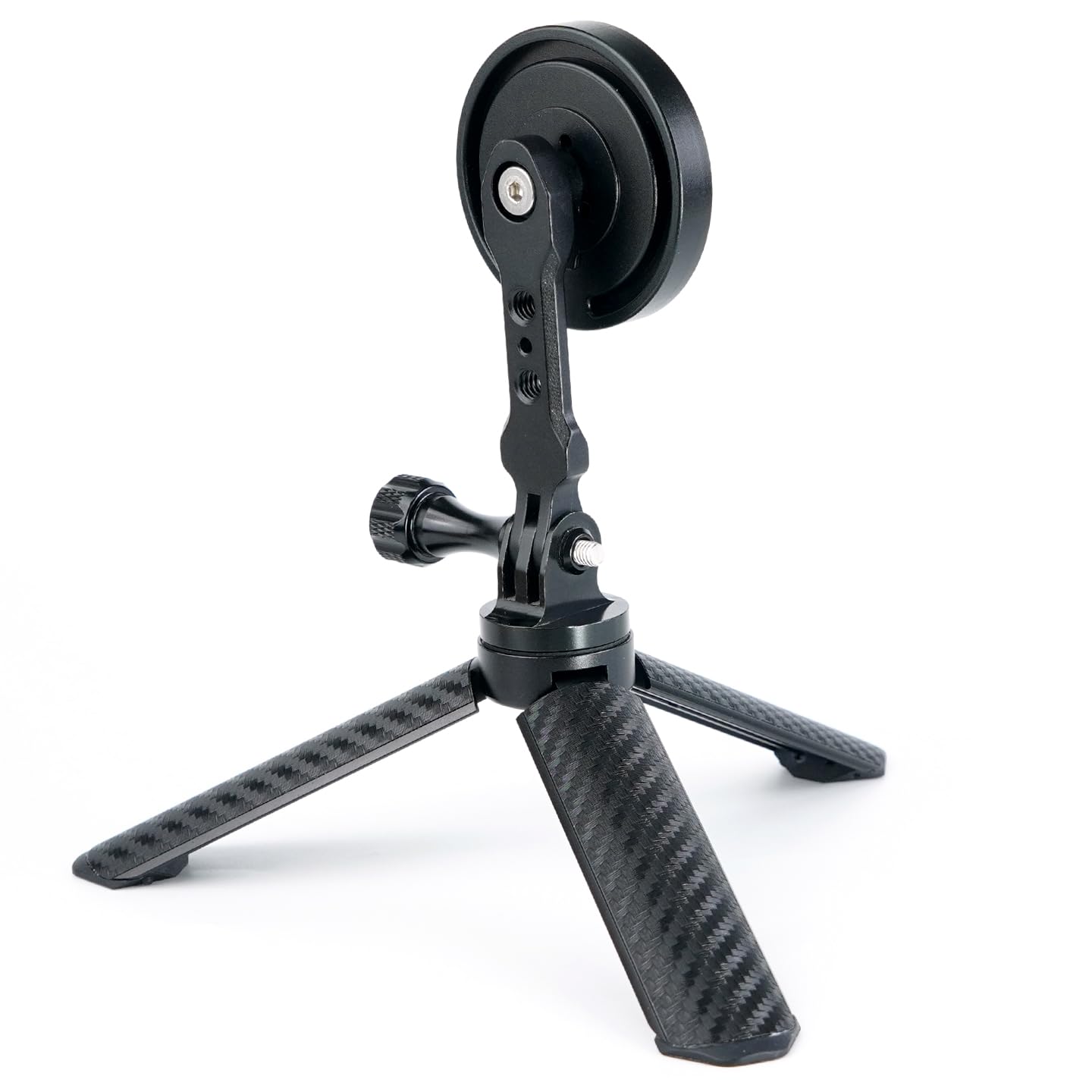Treppiede da tavolo con slot per 3 schede per smartphone Live Streaming (base magnetica Set B)