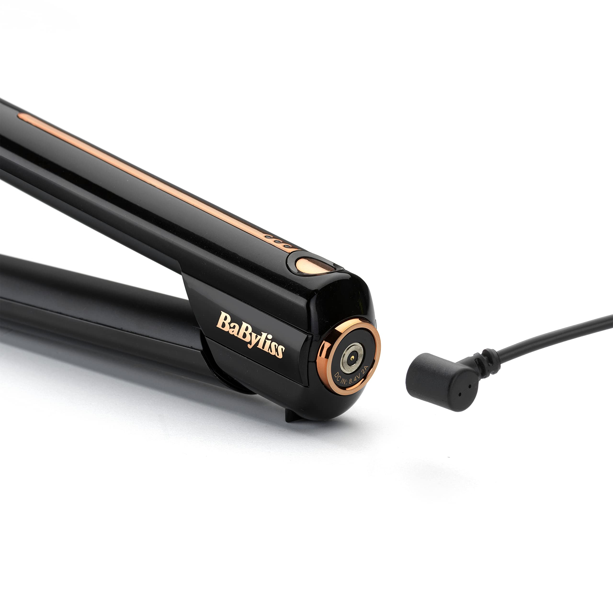Plancha sin cable BaByliss 9000 con placas de cerámica y batería de iones de litio