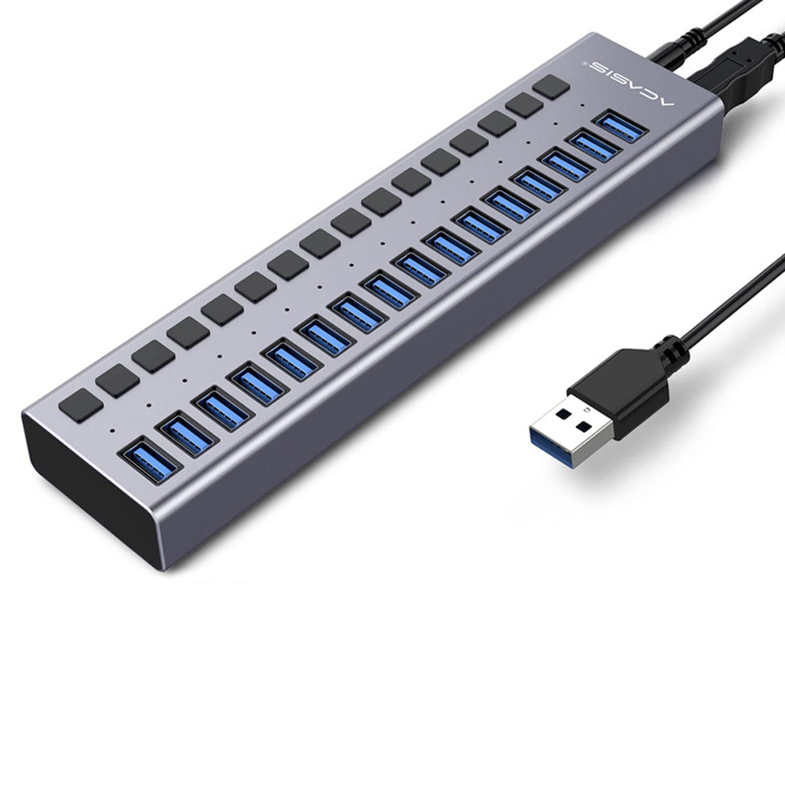 USB ハブ 3.0 16ポート アルミ製 USB Hub 100W 高速転送 Amazon | ROSONWAY USB ハブ 3.0 16ポート アルミ製 USB Hub