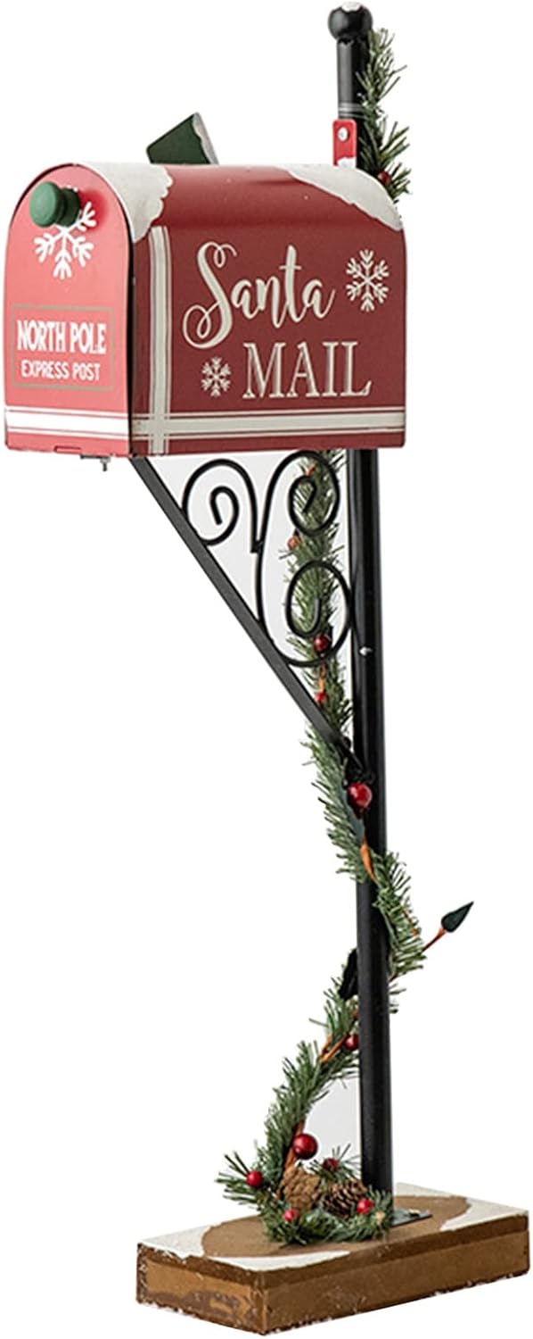 Christmas Mailbox Santa Letter Box Freestanding Floor Standing Postbox