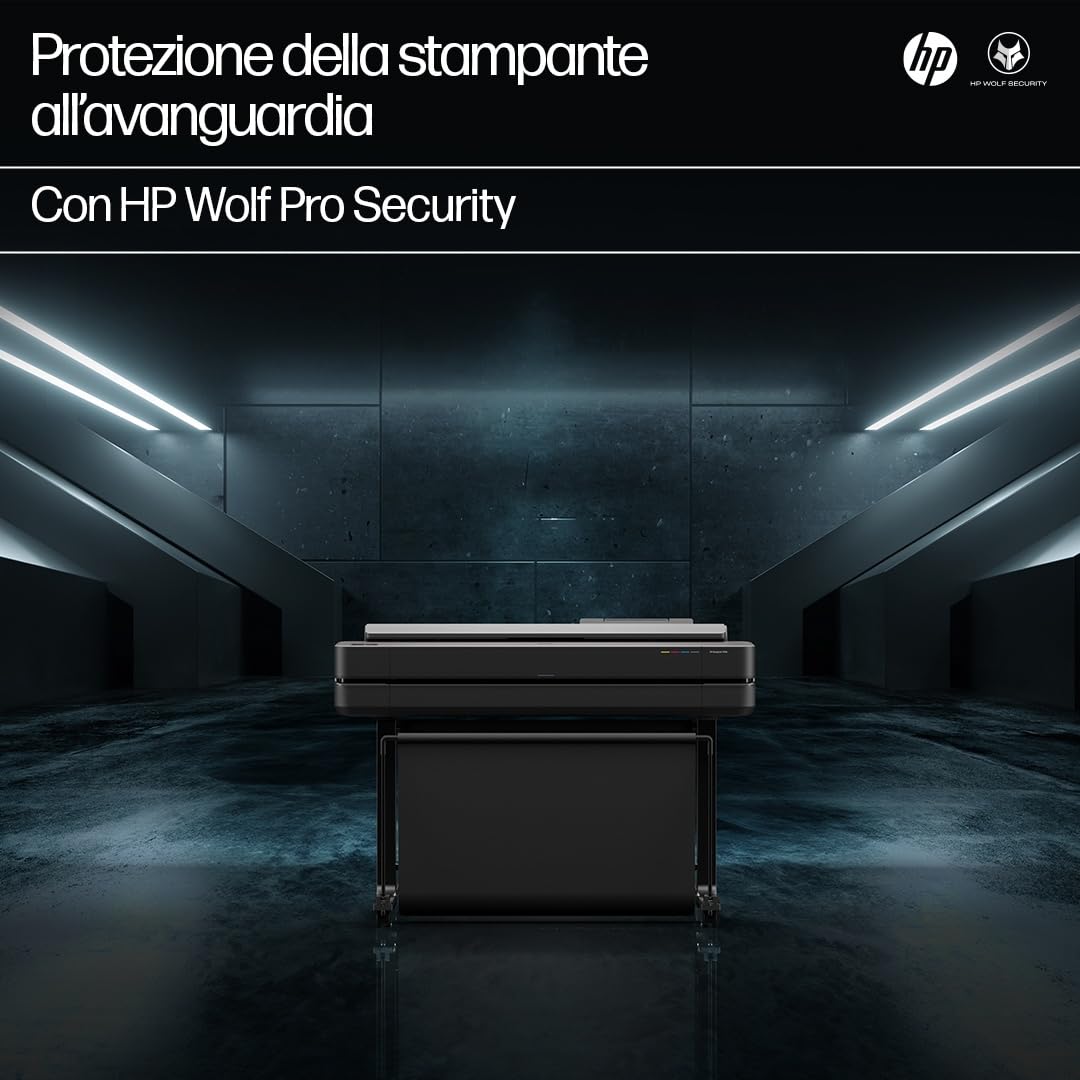 HP DesignJet T650 Stampante Grandi Formati 91 cm A4-A0 82 Pagine A1/h Gigabit Ethernet USB Wi-Fi Nero