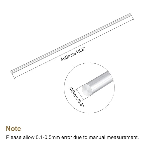 Miniatura 33 de MECCANIXITY Varilla redonda de aluminio macizo de 0.472 in de diámetro, 15.748 in de longitud, para manualidades, paquete de 1