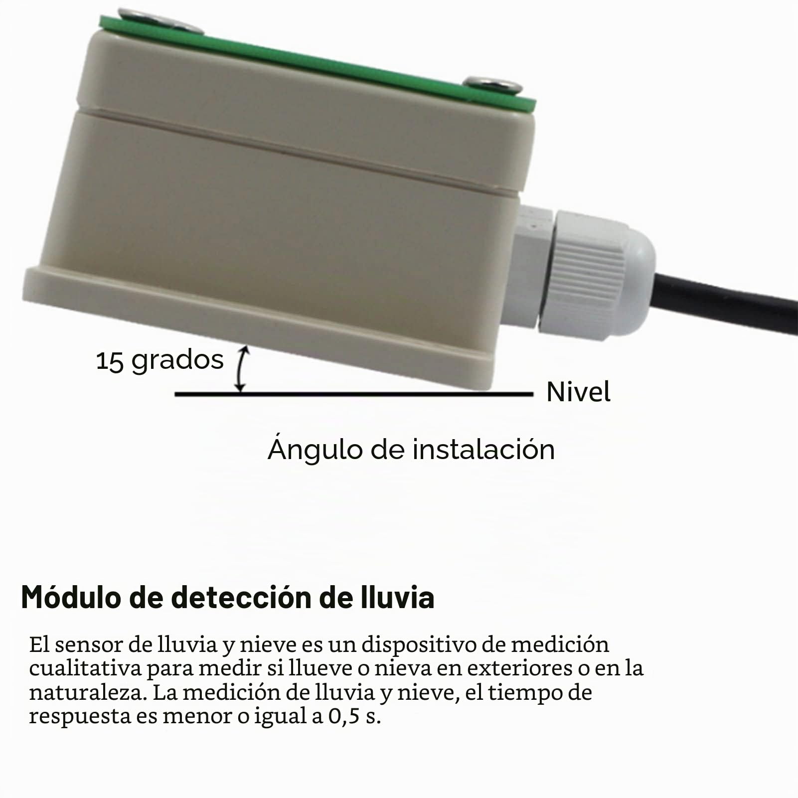 Sensor De Lluvia Y Nieve, Salida De Relé 485 Transmisor De Viento Y Lluvia Para Edificios De Acuicultura De Invernadero, Sensor Exterior Del Transmisor De Lluvia Y Nieve