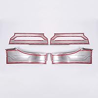 Vista 7 de Inoxidable Interior Puerta Guardia Umbral Umbral Umbral Placa Trim para Land Rover Range Rover Velar 2017 2018