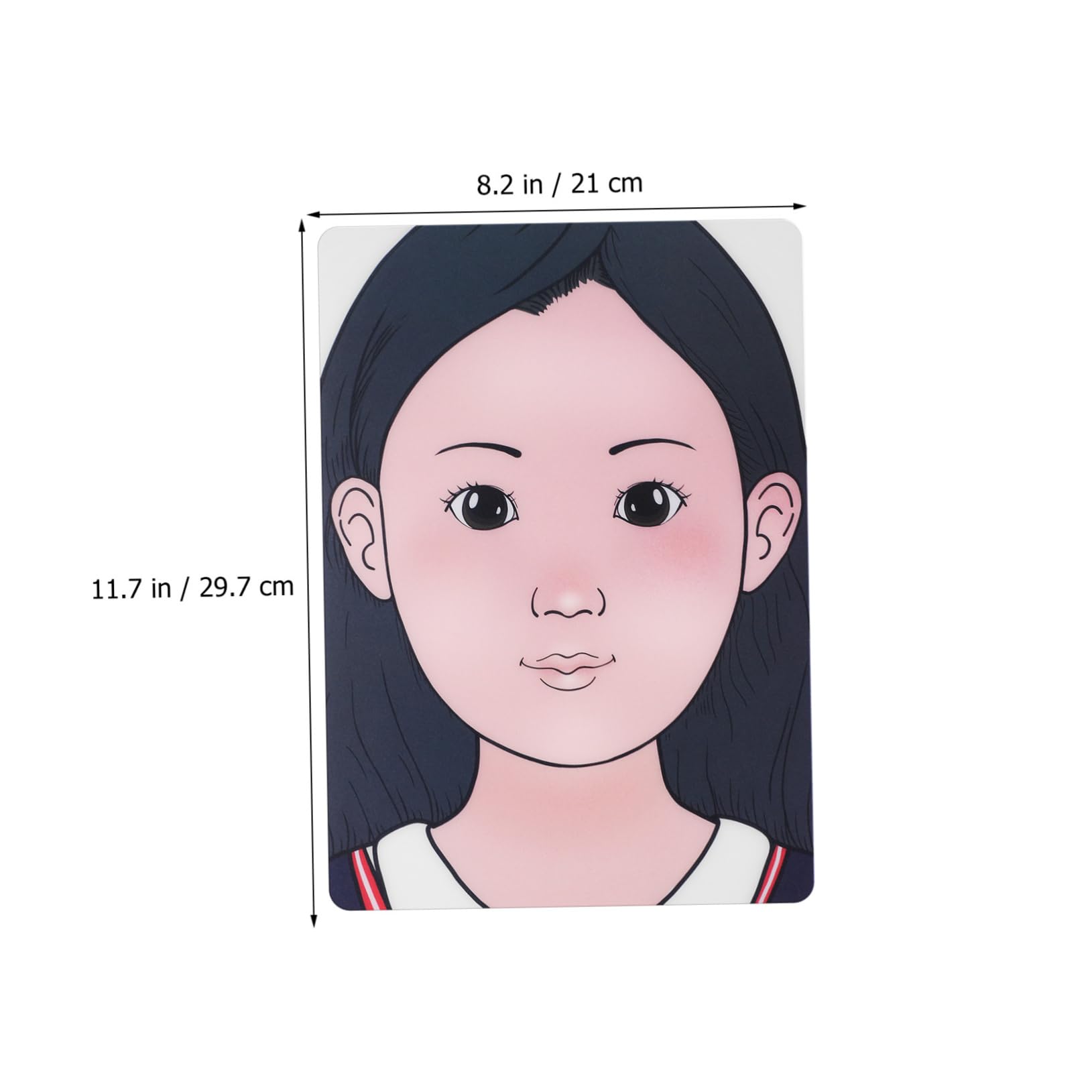 OSALADI 1 Set Face Paint Practice Board for Washable Makeup Training Tool with Human Face Prints Safe Corners Reusable and Easy to Clean