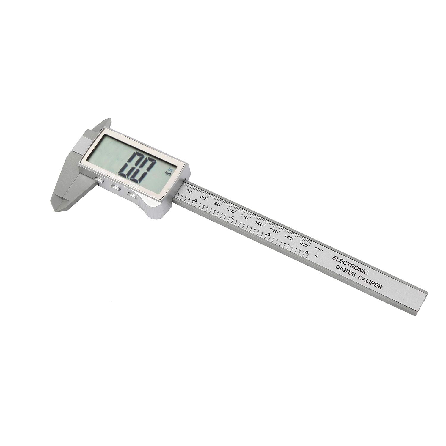 KATSU Pied à Coulisse Numérique 150mm, 6" Grand écran Unités Impériales et Métriques Conversion de Fraction Vernier électronique en Fibre de carbone Outil de Mesure dans une Mallette en Plastique