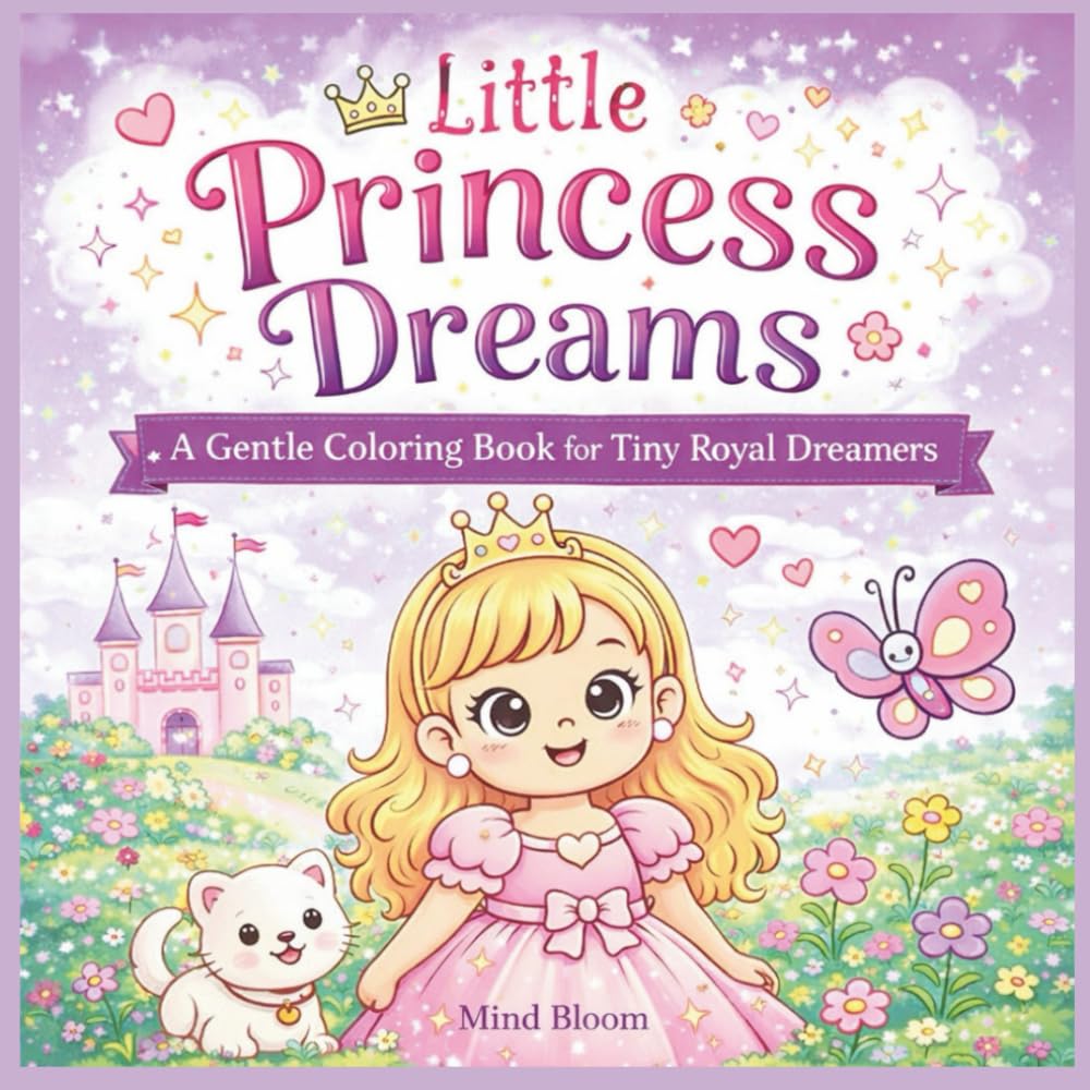 Little Princess Dreams: A Gentle Coloring Book for Tiny Royal Dreamers