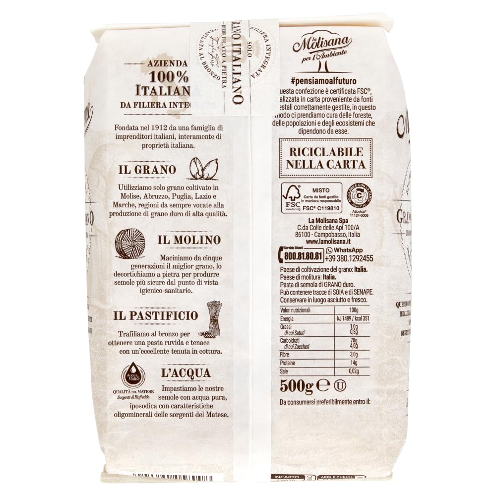 Italian Gourmet Bundle Gemelli N°80 500g + Polpa – italienische Pasta aus 100% Hartweizen, Bronze gezogen