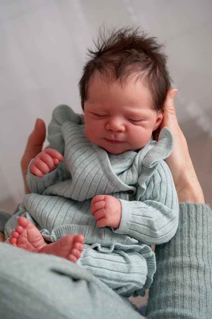 Lifelike Reborn Baby Dolls, 18 Inch Realistic Baby Doll Newborn Girl, Reborn Babys Girl with Soft Cloth Body,Real Life Silicone Babys Dolls for Girls
