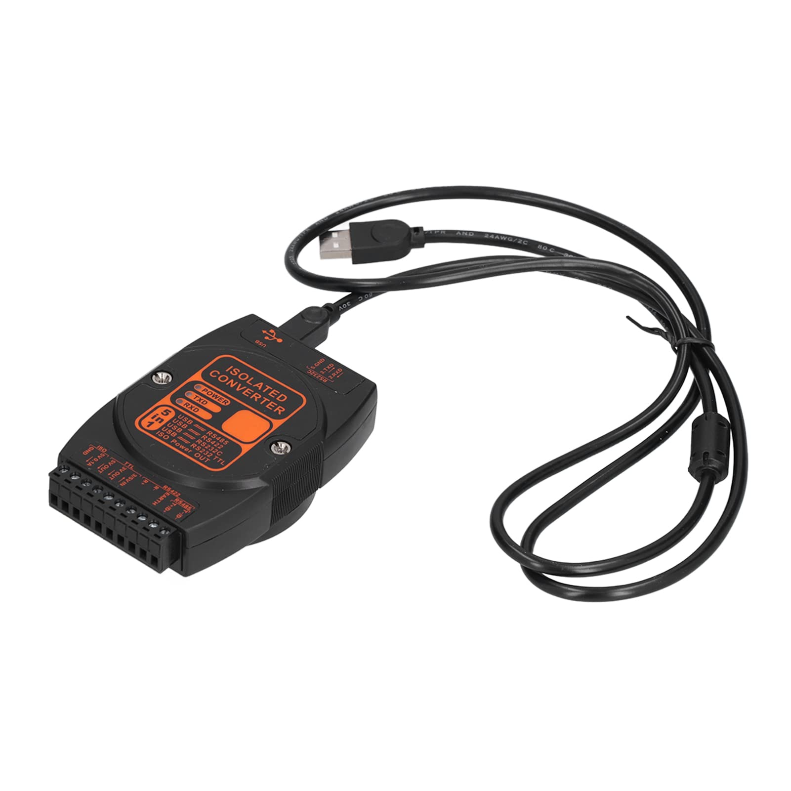 Ejoyous Adaptador USB a Convertidor USB a de Grado Industrial con Carcasa Retardante de Llama ABS 5 en 1 Aislado 422 232 TTL 256 Nodos para Usuarios Comerciales Industriales ((tasa de comunicación
