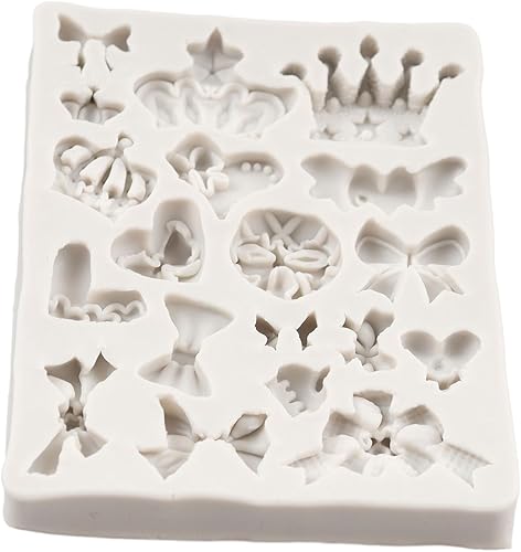 Miniatura 6 de QDMOLDS Molde de silicona para corona, molde de fondant, para decoración de pasteles, chocolate, caramelo, cupcake, decoración de azúcar, pasta de