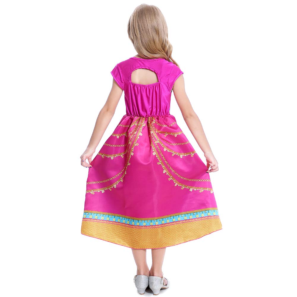 Lito Angels Arabian Princess Fancy Dress Up Hot Pink Costume for Kids Girls Belly Dance Party Outfit Age 3-4 Years, E - Image 2
