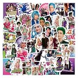 50pcs Zombie School Stickers,Horrible Movie Sticker Goodie Bag Stuffers Vinyl Waterproof Holiday Party Stickers for Youth Adult Party Favors Gifts Party Supplies Decorations (Zombie School)