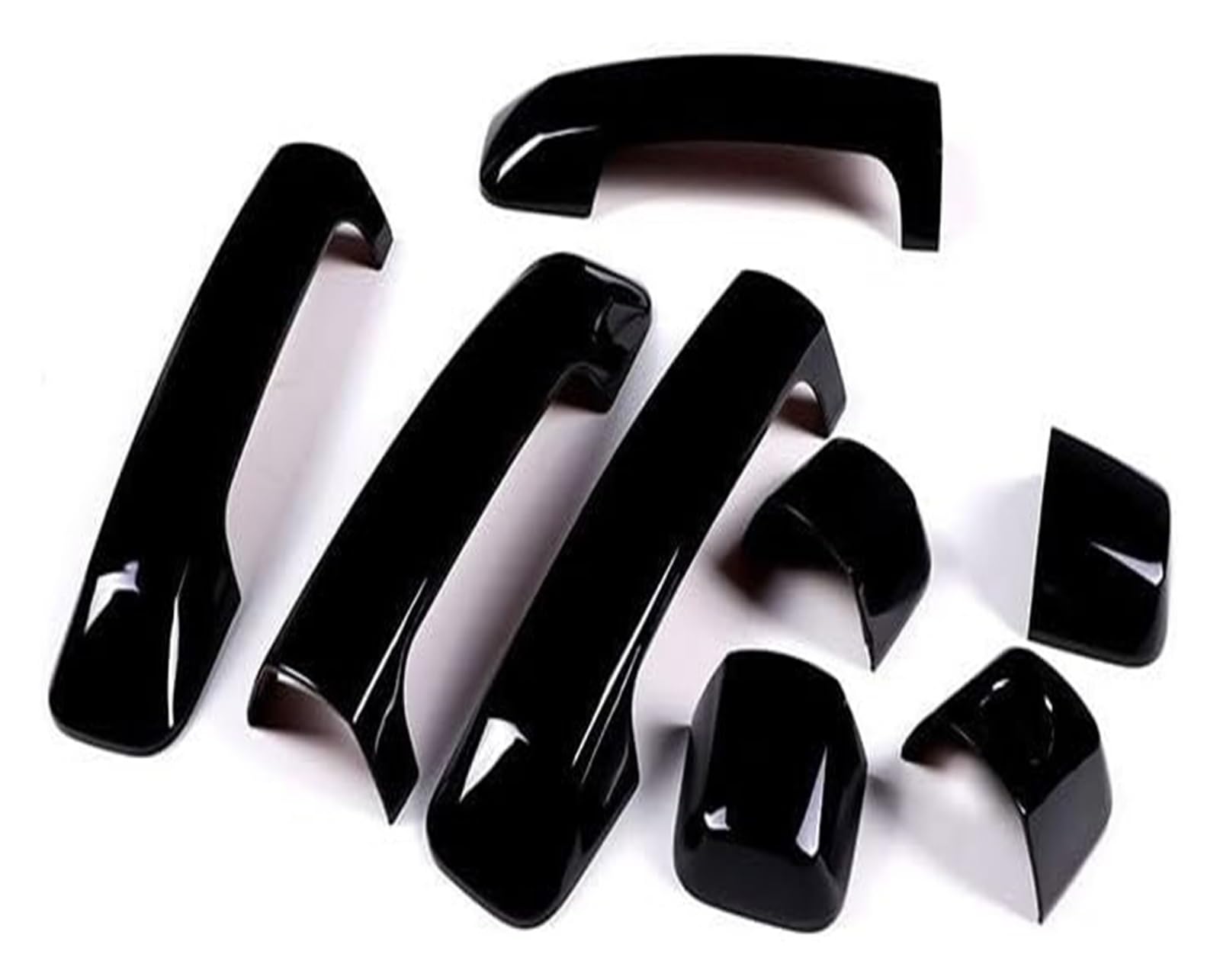 QWQTHGS Car Exterior Door Handle Cap for Toyota for Tundra 2007-2021 for Sequoia 2008-2020 ABS Silver/Carbon Fiber/Black Car Door Handle Cover Trim Sticker(Piano Black)