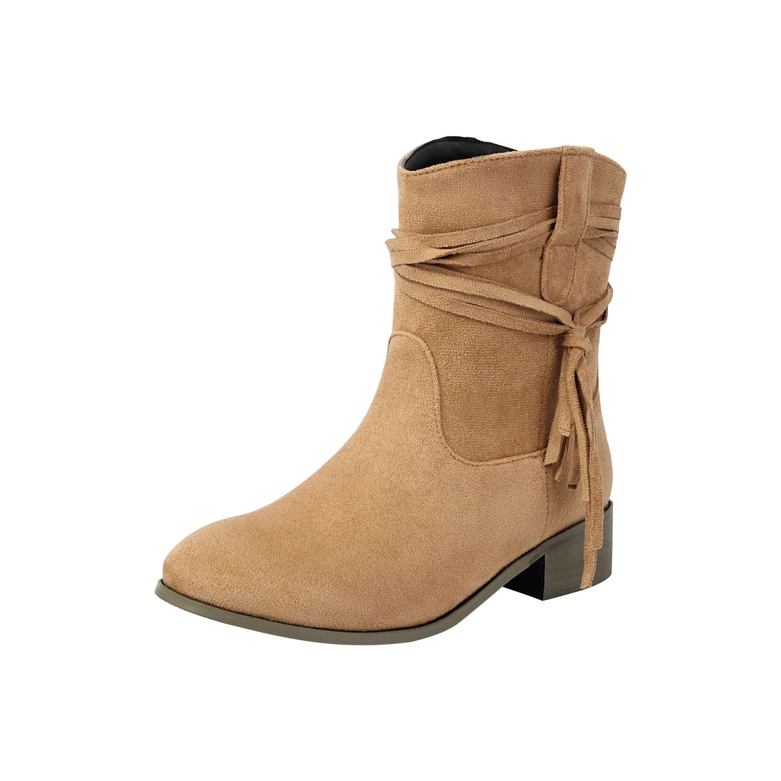 Stivaletti Donna Suola Antiscivolo Comodi con Tacco Stivali Leggero Antivento Chic Stivaletto Robusti Vintage Elegante Stivali da Pioggia Stivaletti per Esterno Neve Trekking e Giardino