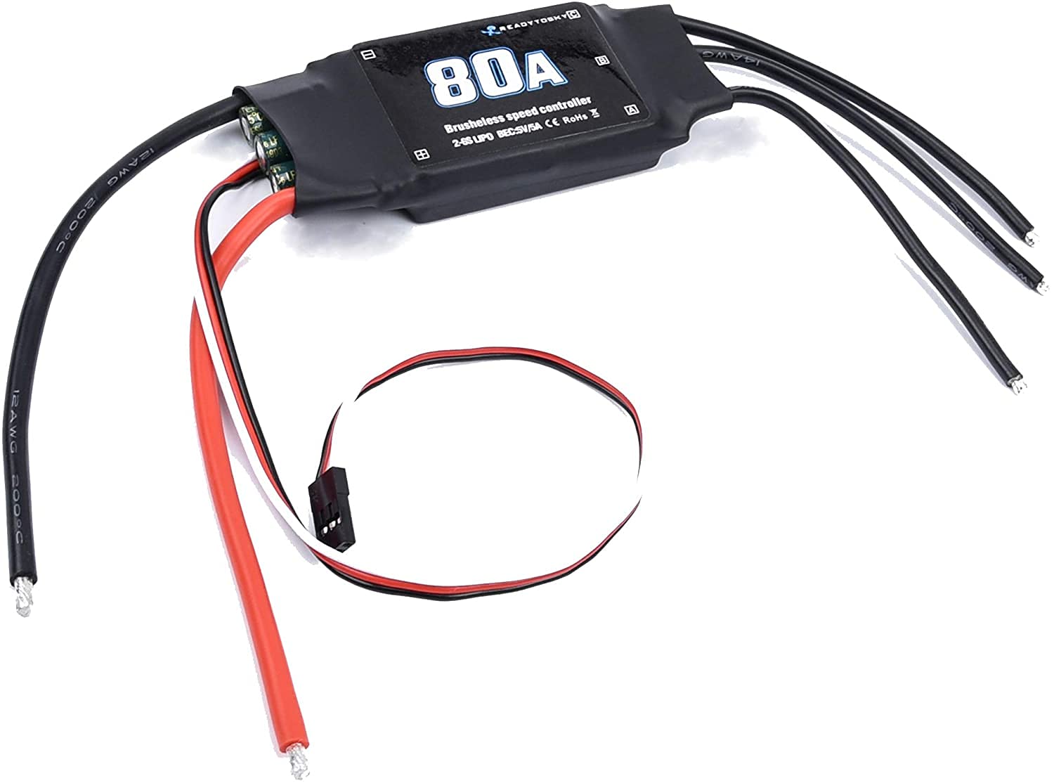 REES52 80A ESC 2-6S Brushless ESC Speed Controller for RC FPV Airplane Helicopter Drone (B09GT82P93) Amazon Price History, Amazon Price Tracker