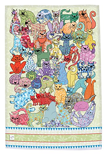 Cat Tea Towel | Mollymac | Pretty Kitchen Home Decor | Cute Dish Cloth With Hanging Loop | Made In Uk | Cat's Whiskers #TOP2