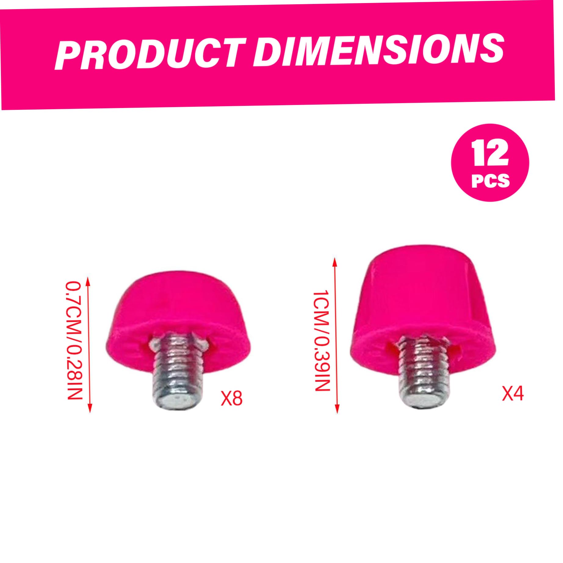 Crampons en Plastique pour Crampons de Football, 12 pièces, 7 mm et 10 mm, à Visser avec clé M 5, de Remplacement pour Terrain Football