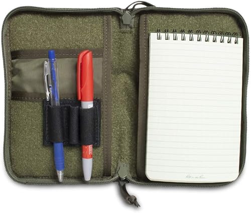 Vista 23 de Cuaderno táctico TACSOP sistema de batalla para cuadernos de 4 x 6 pulgadas, con 6 ranuras plisadas para bolígrafos/marcadores, funda con cremallera