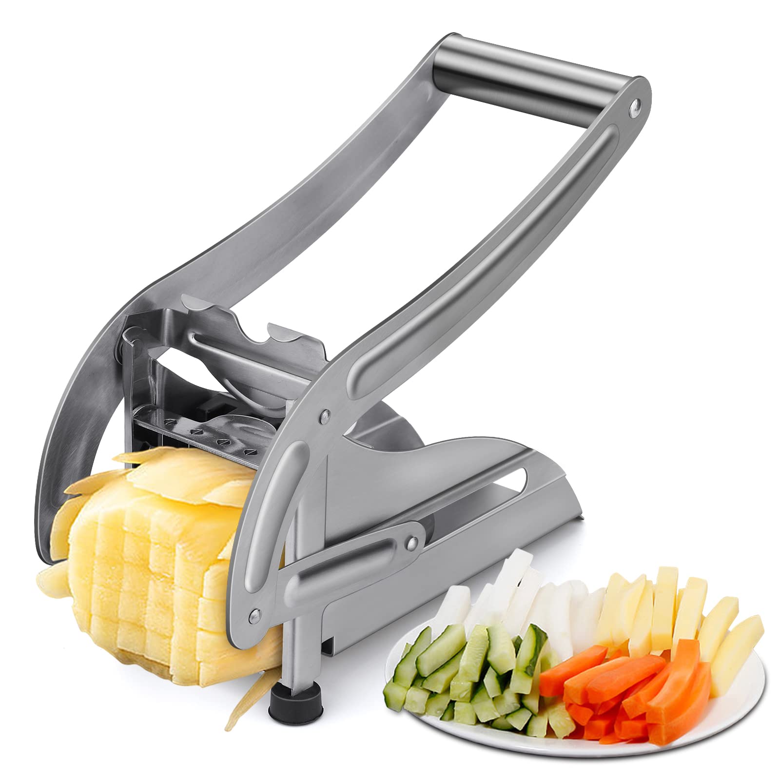 Taglia Patatine Fritte Professionale Sminuzzapatate Cippatrice per Patate Addensare Acciaio Inossidabile Taglia Patate Fritte per Cipolla Carota Frutta Patata