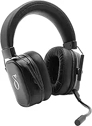 Headset Gamer Preto RGB Wireless Drivers 50mm com Microfone Removível Bluetooth 5.3